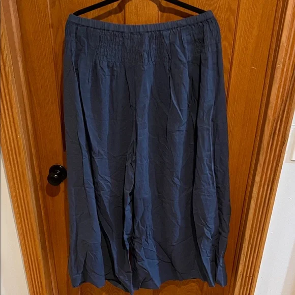 Free People Blue Wide-Leg Pants - Picture 3 of 3